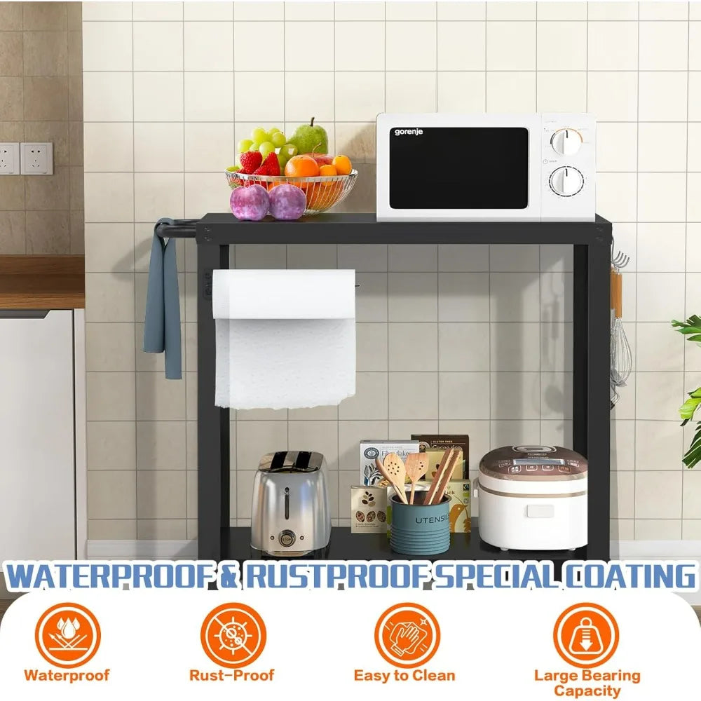 32x20 Inches Dual-Shelf Outdoor Grill Cart with Movable Pizza Oven for Patio Use