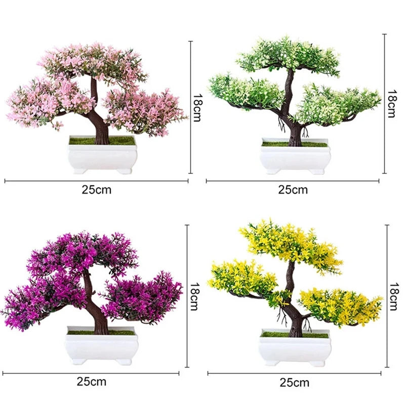 Artificial Plants Bonsai Small Tree Pot/ Fake Plant Flowers/ Potted Ornaments for Home/ Room Table Decoration/ Hotel/ Garden Decor