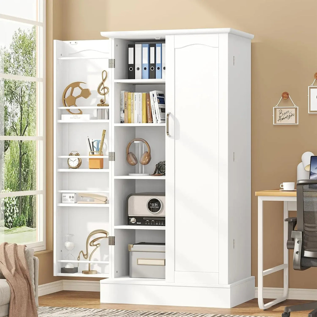 Kitchen Pantry Cabinet, Pantry Storage Cabinet with Adjustable Shelves and Drawer, Sideboard Buffet Cupboards/ Storage Shelf