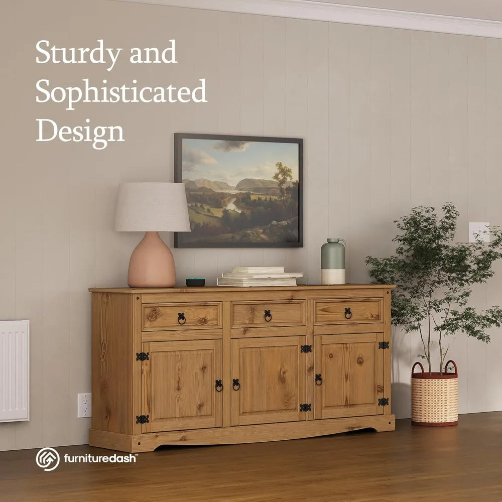 Solid Wood Buffet & Sideboards - Kitchen Storage Cabinets/Buffet Cabinet/for Bar &Liquor