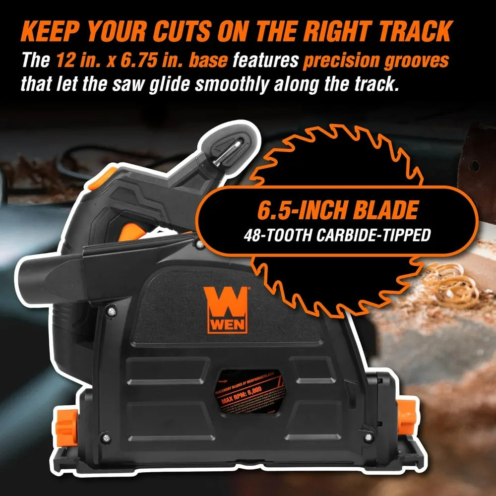 6.5-Inch Cordless Track Saw with Brushless Motor, Variable Speed, Dual 20V Max 4.0 Ah Batteries, and Charger (20691)