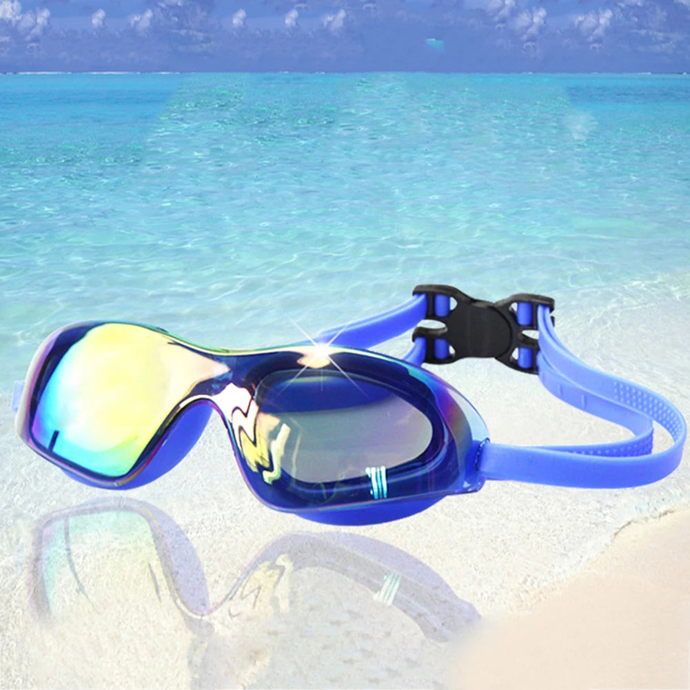 Swimming Goggles/ Adjustable Electroplate Diving Glasses/ No Leaking/ Swim Sports Eyewear for Women, Men ,Youth ,Kids
