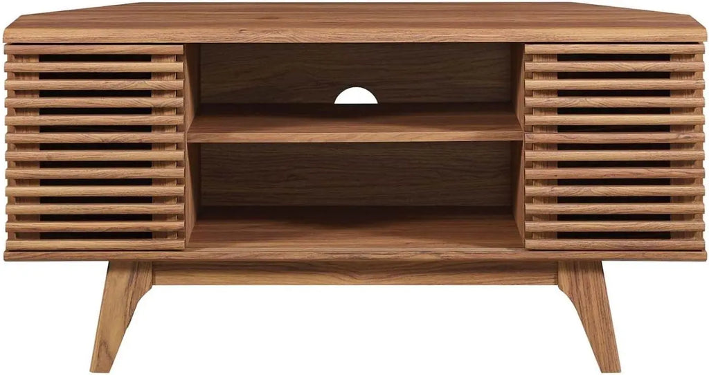 Modern Low Profile Corner Media TV Stand 15 x 46 x 23
