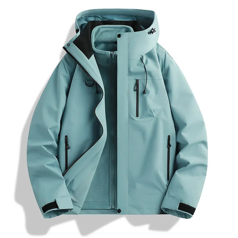 Winter Jacket Outdoor 3-in-1 Waterproof Sport Coat/ Running Unisex Hooded Hiking Jacket/ Warm Breathable Outdoor Couple/ Loose Coat