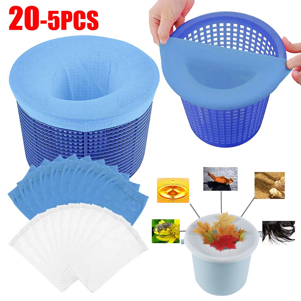 5-20PCS Swimming Pool Filter Pool Skimmer Socks/ Leaf Debris/ Filter Water Tank/ Swimming Pool Cleaner Tools/ Pool Accessories