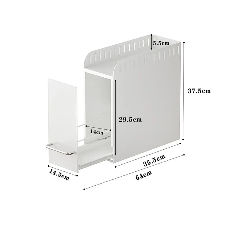 Kitchen Spice Organizer Kitchen Pull Out Seasoning Drawer Rack Countertop Dustproof Cup Storage Rack Multipurpose Spice Cabinet