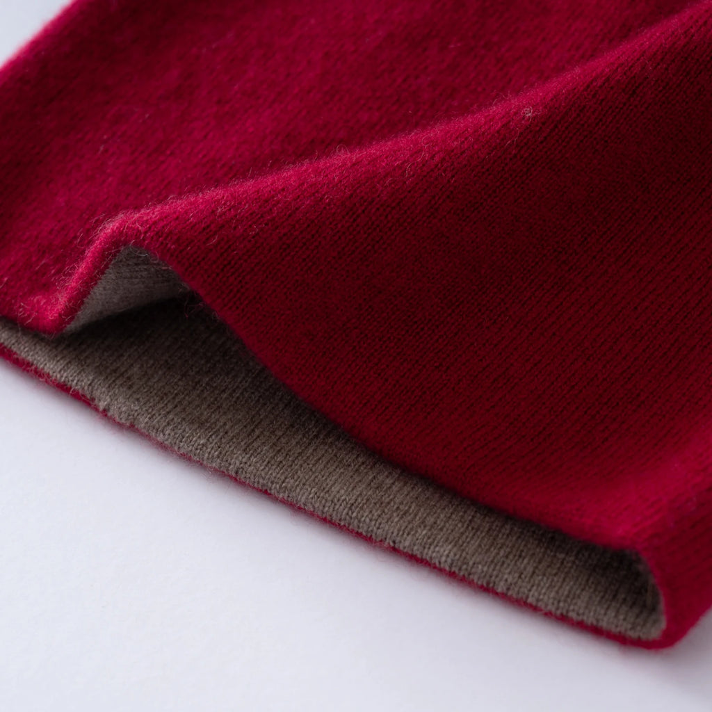 High Quality Pure Cashmere Hat for Men and Women Winter Double Layer Thicken Knitted Beanies Cap Female/ Outdoor Hats