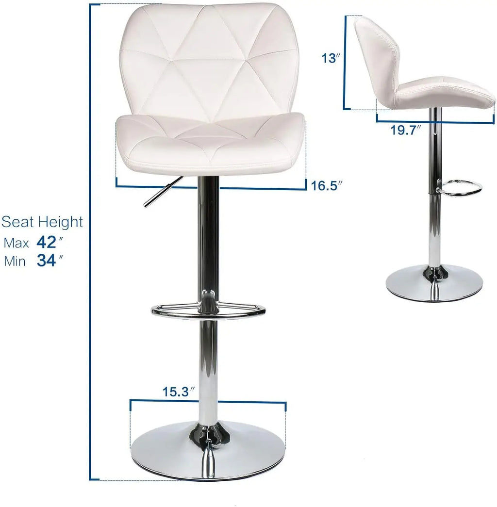 Bar Table and Chair Set of 3/ Adjustable Round Pub Desk with 2 Swivel Counter Height Barstools