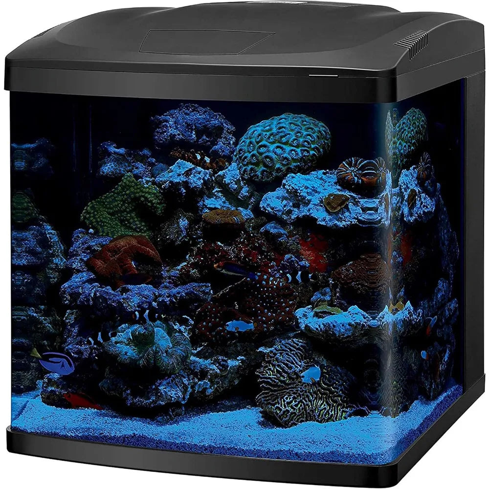 LED Bio Cube Aquarium Fish Tank Kit for Saltwater, Marine, Reef or Live Plants, 32 Gallons