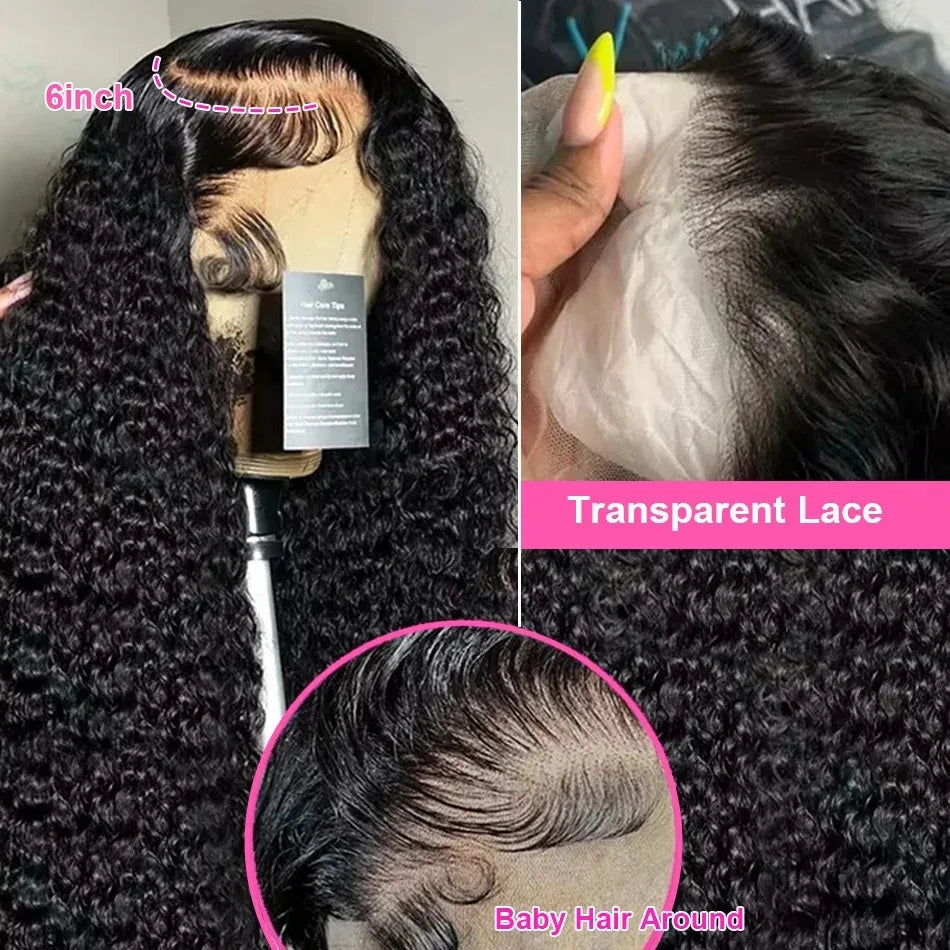 Golden Deep Wave 13x4 13x6 HD Lace Frontal Wigs/ Human Hair/ Water Curly Front Wigs 5x5 Glue Less Human Hair for Women
