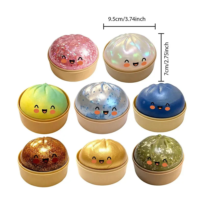 Simulation Flash Dumpling Pressure Ball /Slow Rebound/ Soft Pinch Decompression/ Office/ Home Decorations Children/ Adults Birthday Gifts