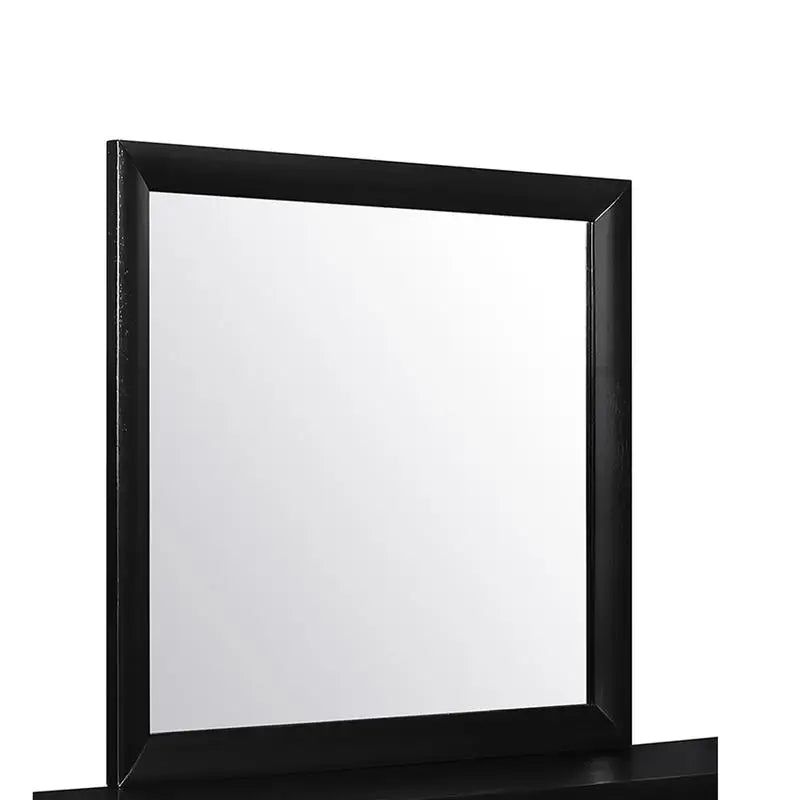 5-Piece Full Bedroom Set in Lucille Black Finish with Modern Design and Sleek Storage Solutions