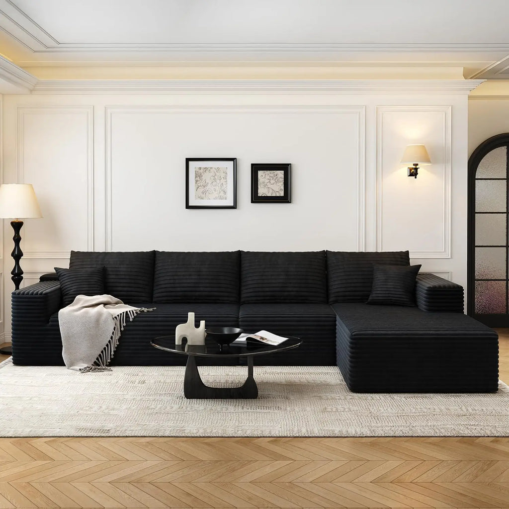 Cloud Modular Sectional Sofa Couch with L-Shape Chaise, Upholstered Couches for Living Room/ Bedroom