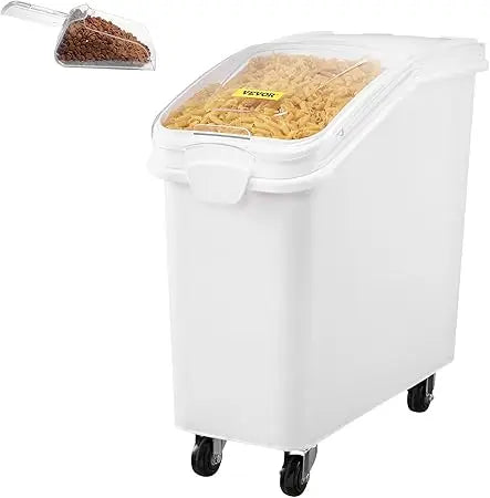 Commercial Kitchen Storage: 21 Gallon Ingredient Bin with 400 Cup Capacity and Sliding Lid
