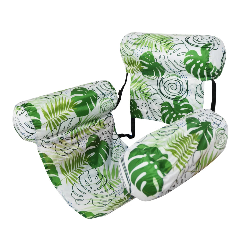Inflatable Pool Float/ Floating Lounger Chair with Arm & Backrest / Water Floating Recliner for Pool, Lake, Beach