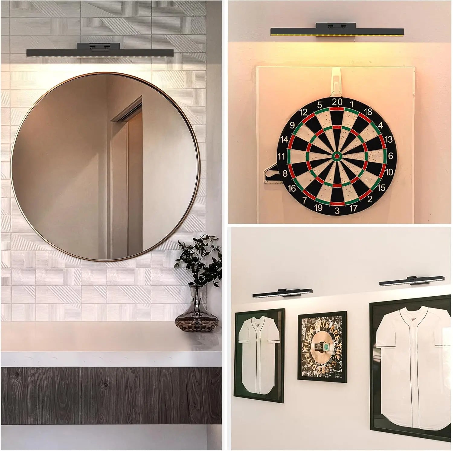 16in Wireless Art Light for Paintings /CCT Dimmable Recharging Battery/ Picture Light with Remote Control for Gallery Dartboard