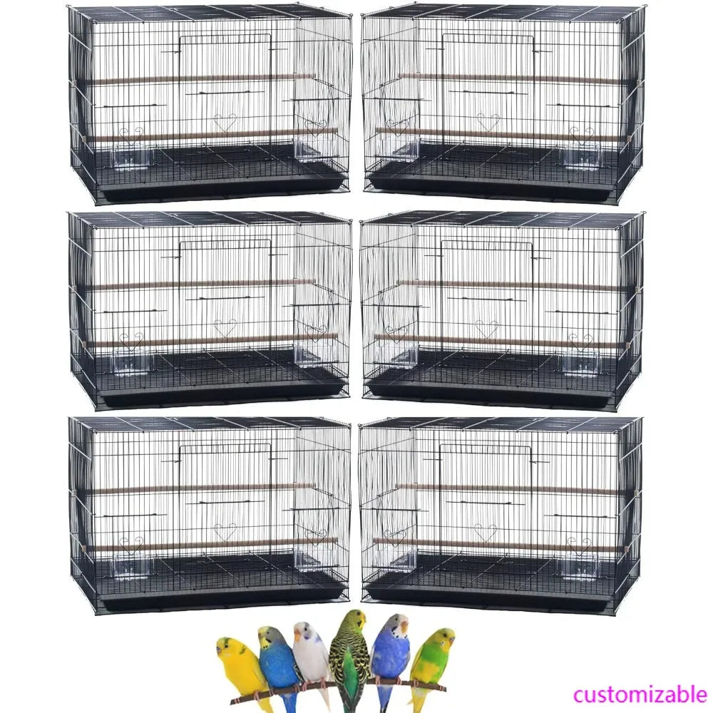 Aviary Breeding Cage for Finches, Parakeets, and Other Small Birds - 24 x 16 x 16 High in Black