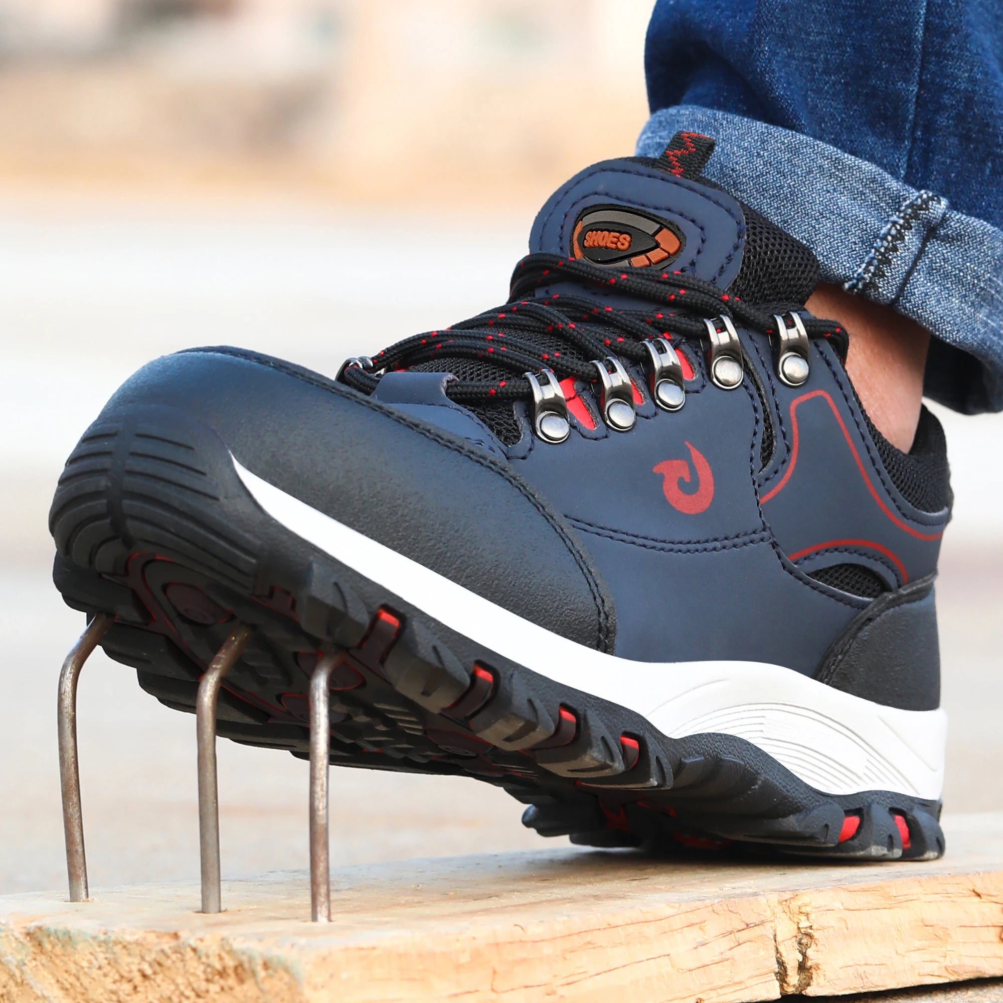 Steel Toe Cap Shoes For Men/ Protective Shoes/ Puncture Proof Safety/Construction Shoes