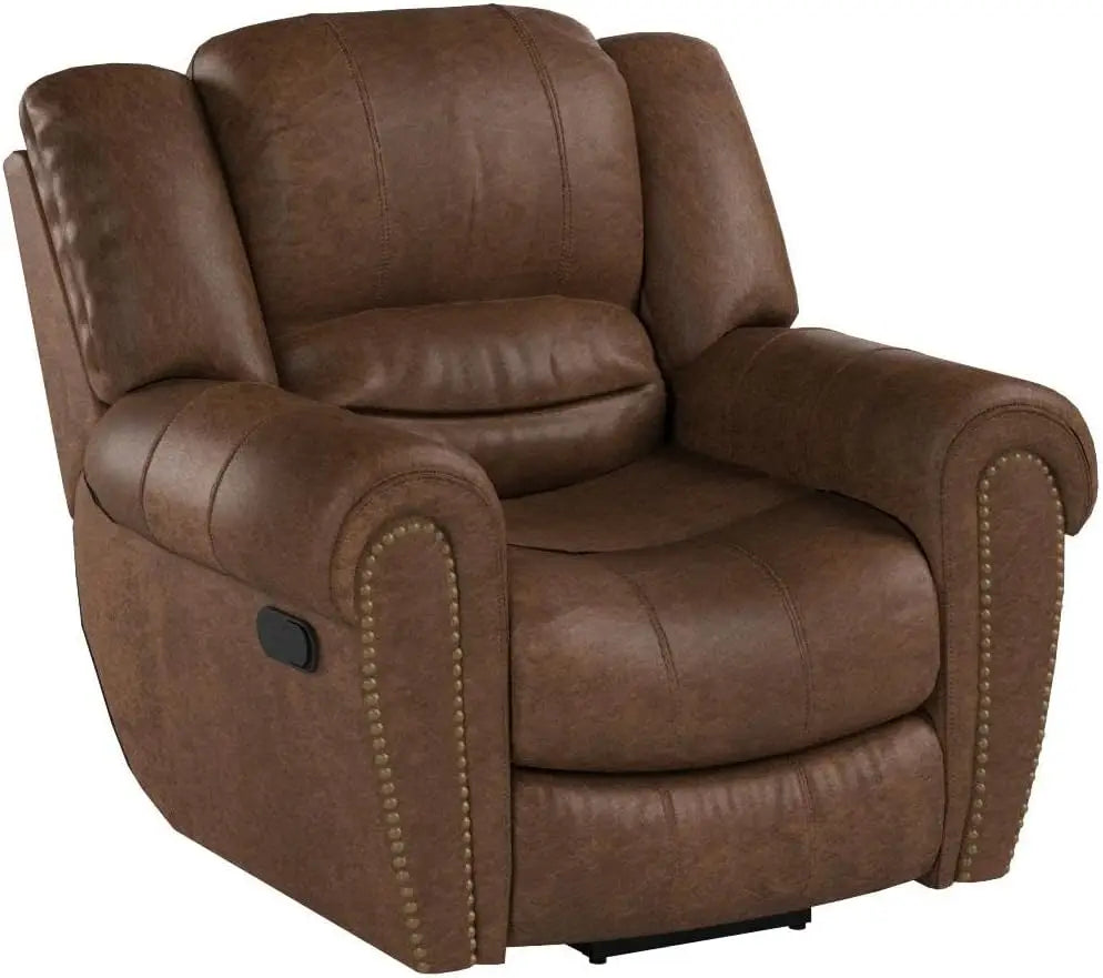 Leather Recliner Chair, Classic and Traditional Manual Recliner Chair