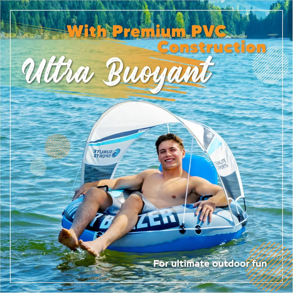 2025 New Upgraded Heavy Duty River Tube Inflatable Premium Water Float to Lounge Above Lake and River /Outdoor Water Raft Sport