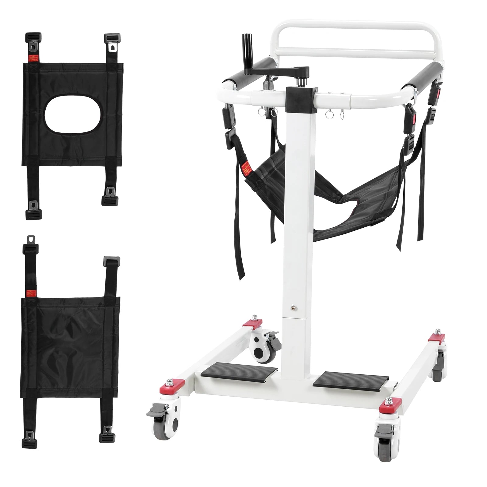 Portable Car Lift Aid Transport Chair with Adjustable Height & Width/ Transport Wheelchair with Wheels for Elderly and Disabled