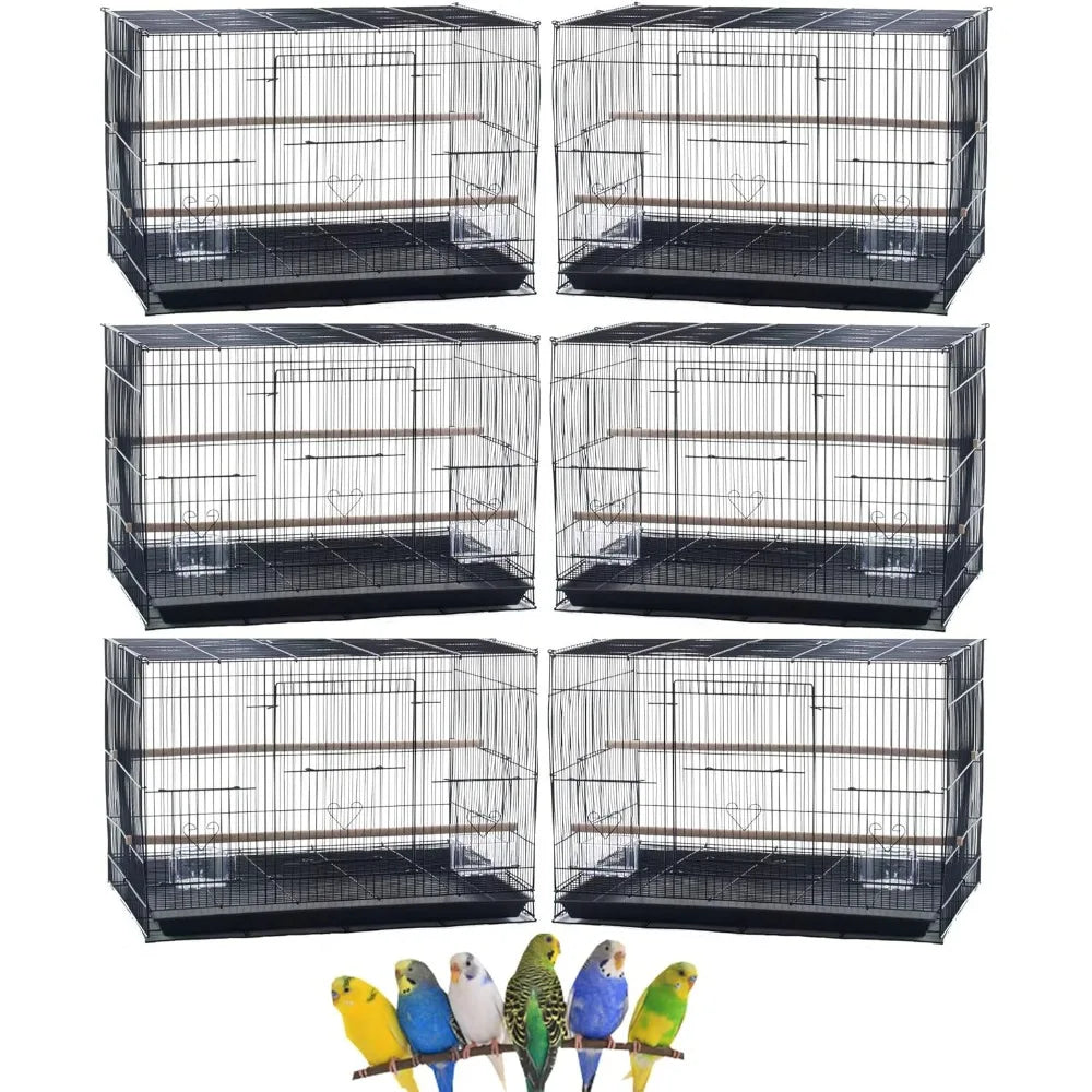 Aviary Breeding Cage for Finches, Parakeets, and Other Small Birds - 24 x 16 x 16 High in Black