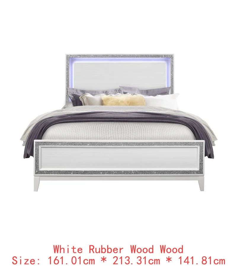 5PC King Bedroom Set - White Modern Design