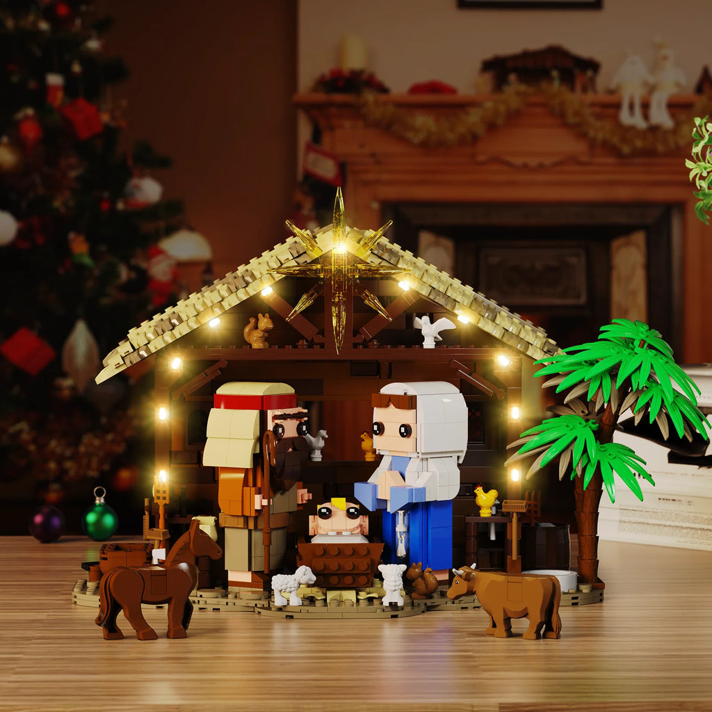 Jesus Building Block Set/ Home Decor/ The Nativity Building Toy of Faith Series, Bible Story Jesus Figures /Model Room Decoration