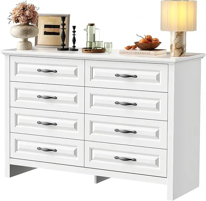 Customizable Elegant 8-Drawer Solid Wood Dresser
