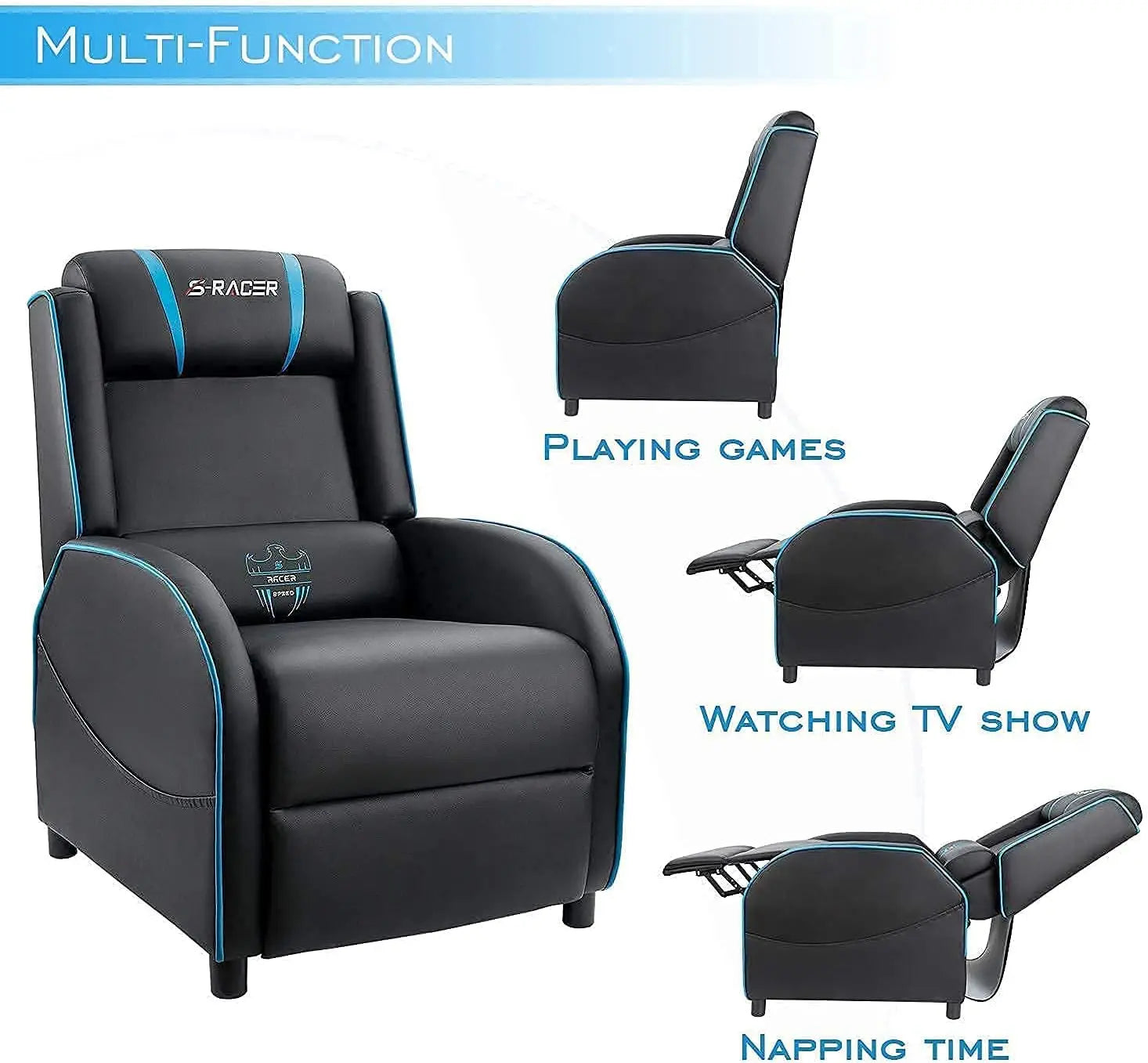 Ergonomic PU Leather Gaming Recliner