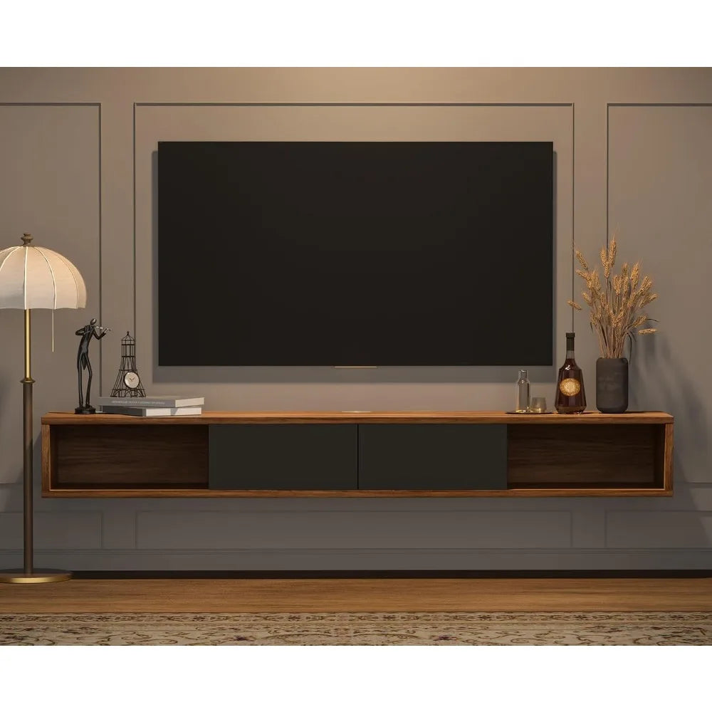Space-Saving Wall-Mounted TV Stand with Storage for Entertainment Center, 47.24 Floating Shelf Cabinet