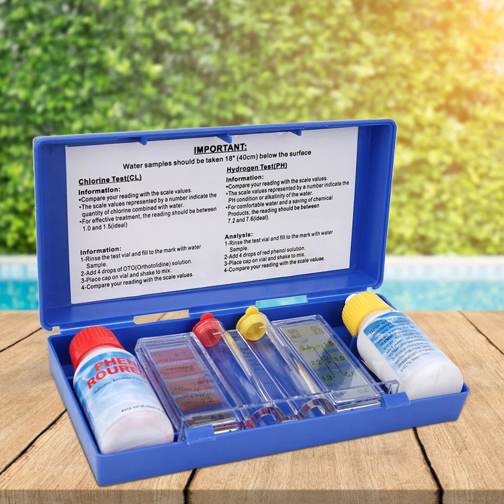 PH Chlorine Water Quality Test Kit/ Swimming Pool Tester/ Water Testing Box
