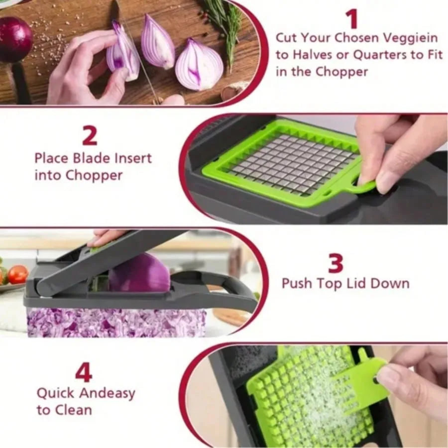 Safe Hand Guard Vegetable Cutter, for Cooking Together. 33x12cm