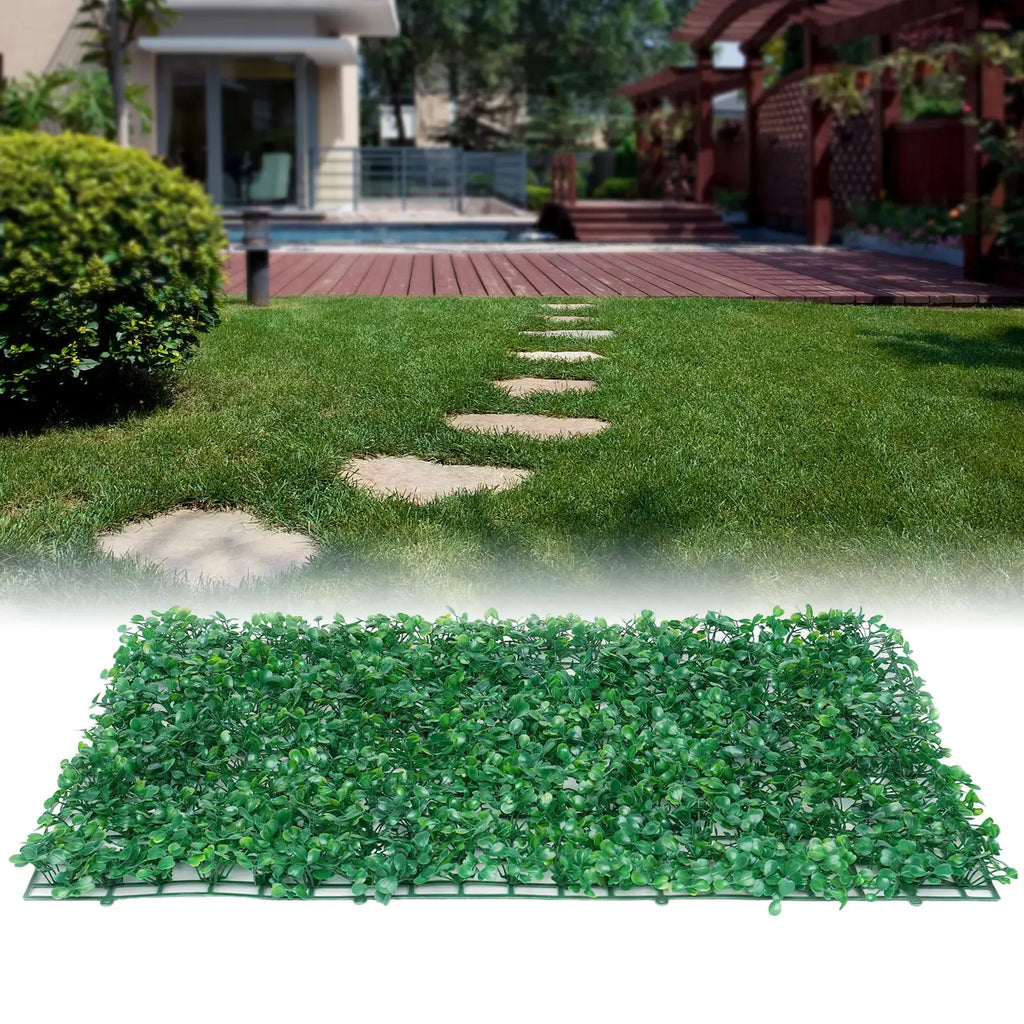 12Pcs 60x40cm Artificial Hedge Screen Privacy Fence /Faux Plant Leaves/ Panels Boxwood Grass for Home Garden Decor/ Yard /Wall Decor