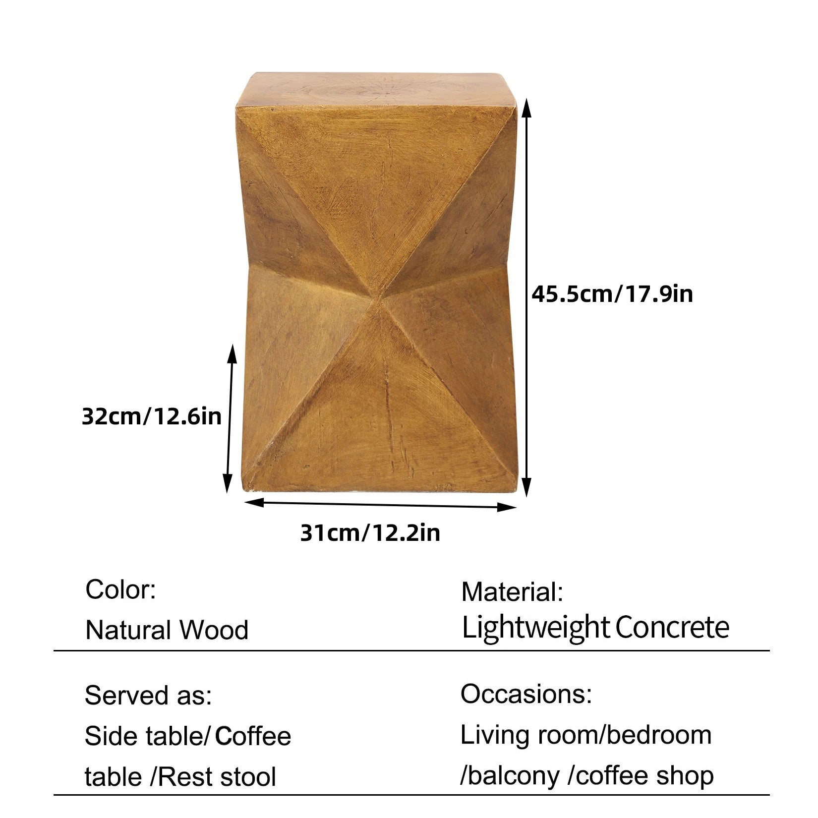 Vintage Wooden Side Table/ Small Coffee End Table/ Nightstand Furniture Storage Organizer for Styling Your Home