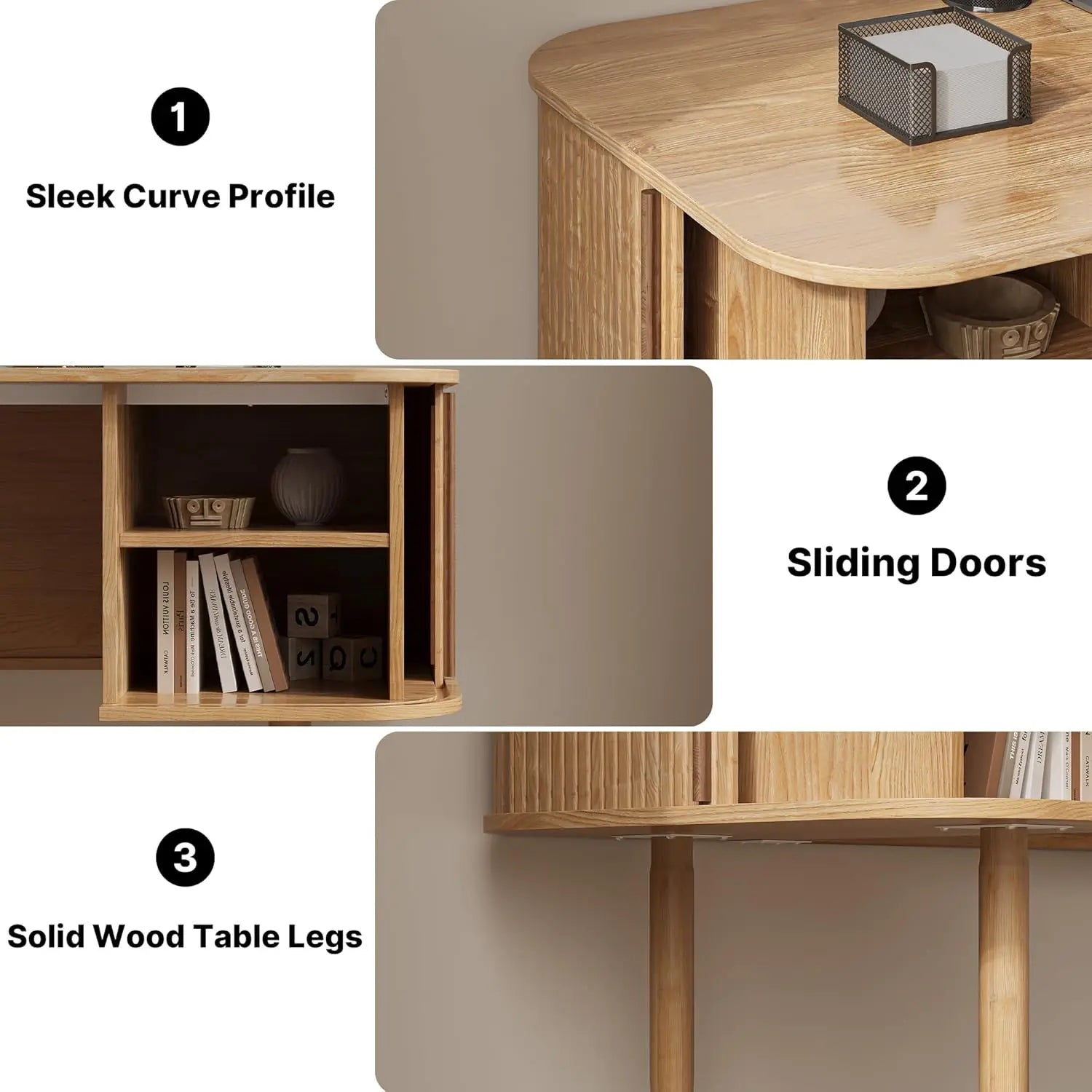 NEW 55" Modern Writing Desk , Wood Home Office Desk , Computer Desk for Home Office, Living Room, Home Study Table