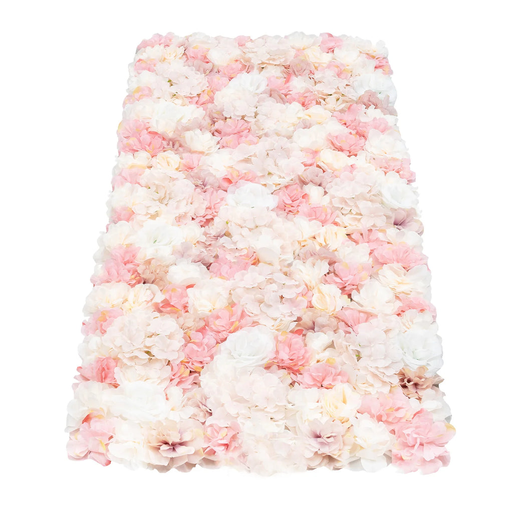 12 Pack Flower Wall Panels 16 x 24 inch 3D Rose Wall Mat Decorative Faux Floral Panel Hydrangea Silk Faux Flower Backdrop