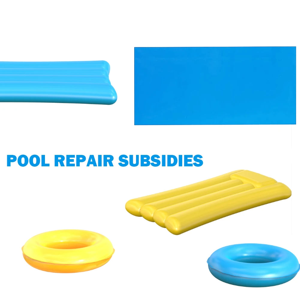 10pcs Swimming Pool Repair Kit Self-Adhesive PVC Swimming Pool Patch/ Multifunctional  Inflatable Boat Supplies