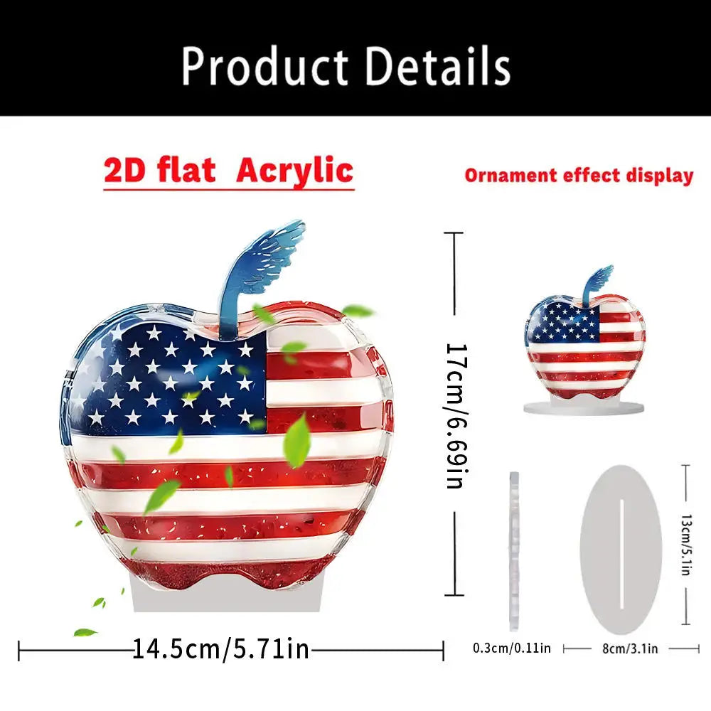 Clear Apple Collectible Figurines Crafts/ Crystal Apple Figurine Paperweight Home/ Office Handmade Statue Ornament Decoration