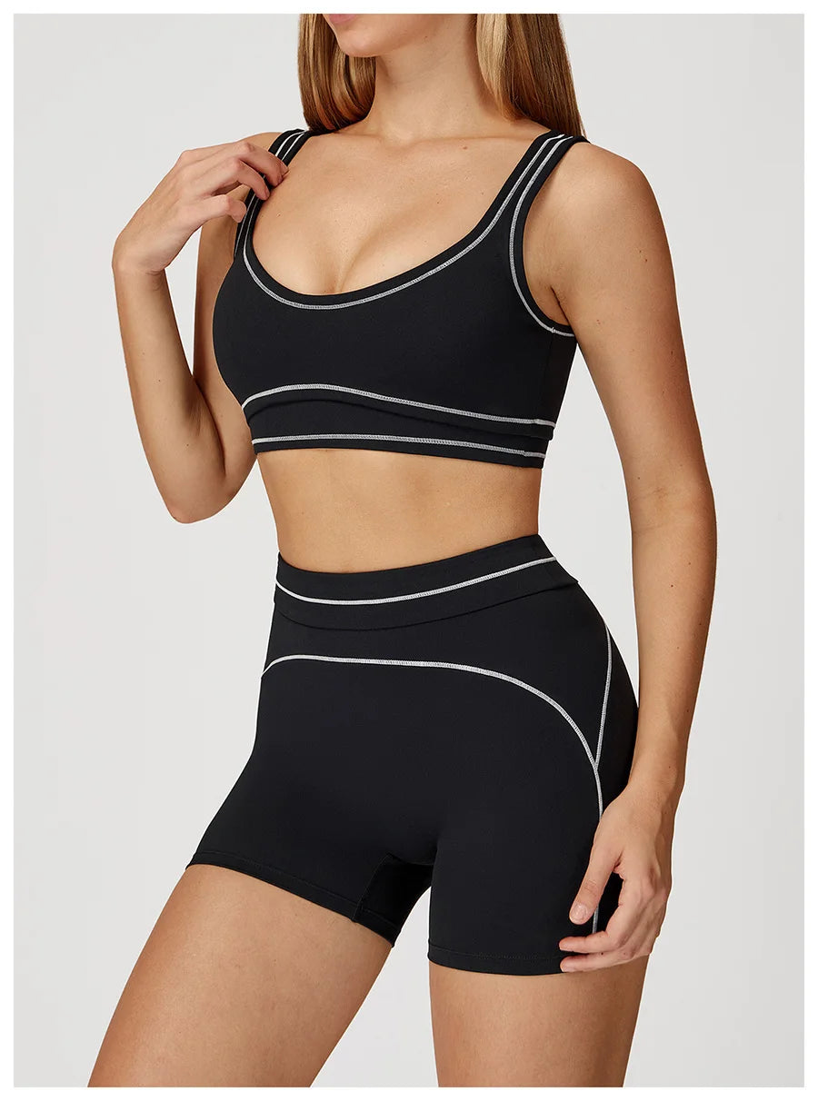 2 Piece Yoga Clothes Women Tracksuit Tracksuit Athletic Wear Fitness Suit Gym Workout Push Up Clothes Sports Bra Leggings Suit