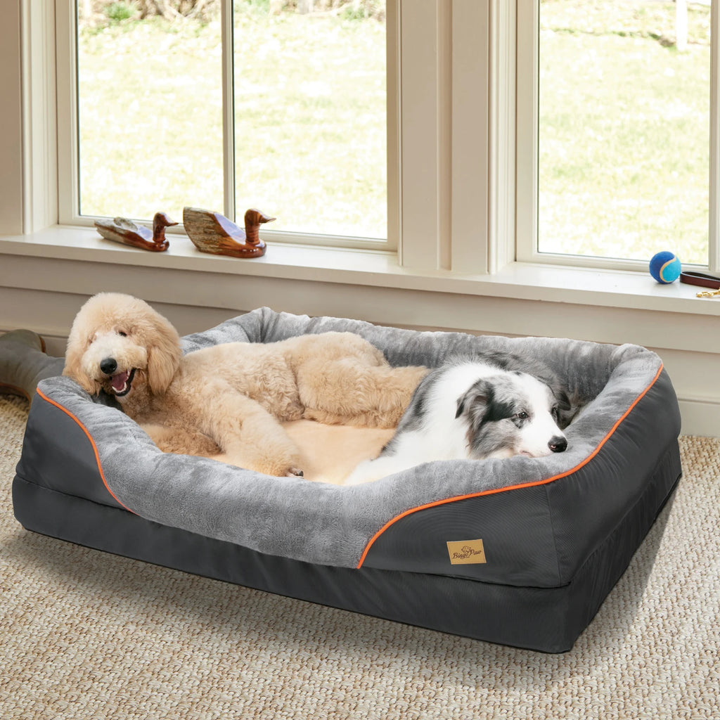 Large Dog Bed Soft/ Comfortable Anti Allergy Warm Fleece Removable Washable Cover Pet Bed/ Waterproof
