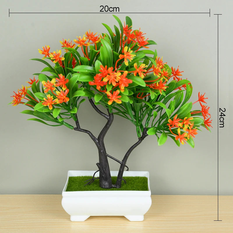 Artificial Plants Bonsai Small Tree Pot/ Fake Plant Flowers/ Potted Ornaments for Home/ Room Table Decoration/ Hotel/ Garden Decor