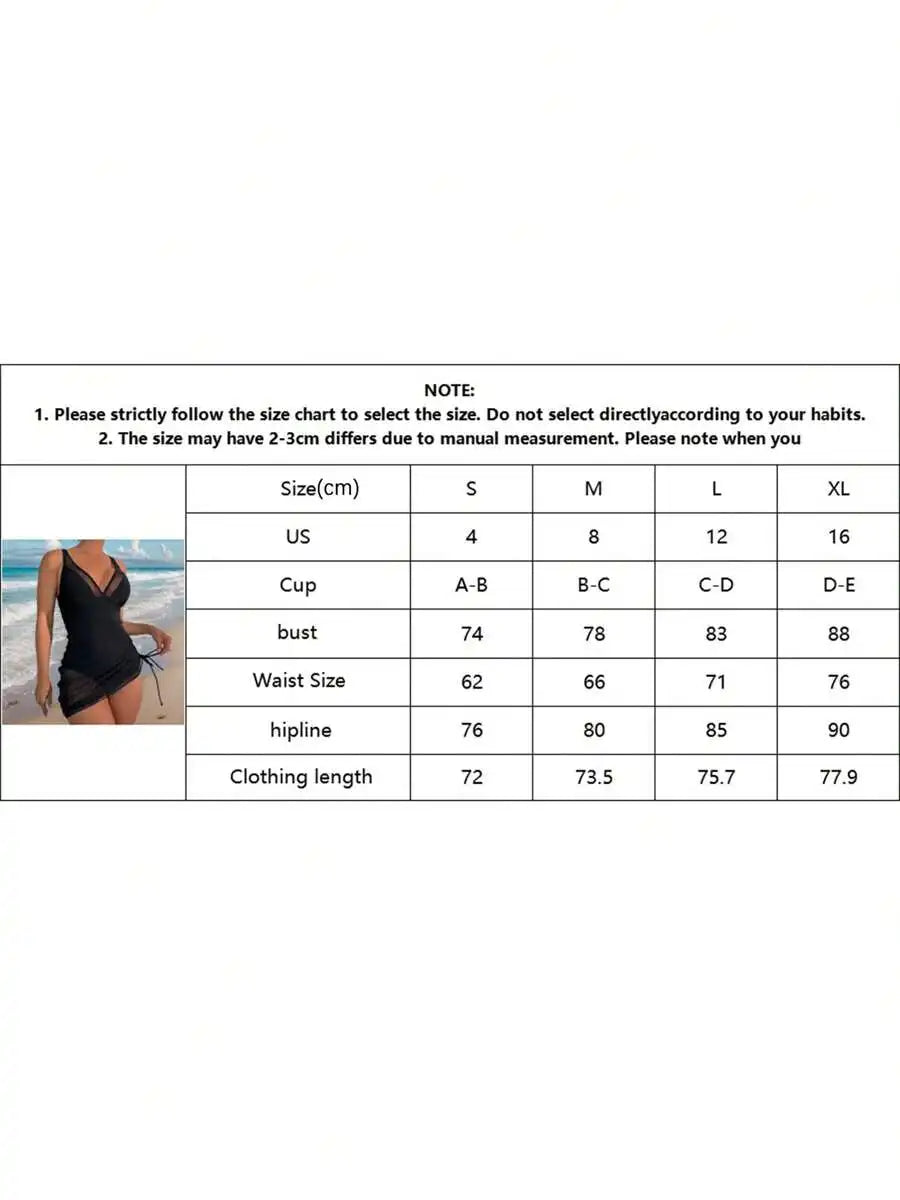 Women Olive Green Monokini Swimdress With Ruched Side And V Neck Sleeveless Swimsuit