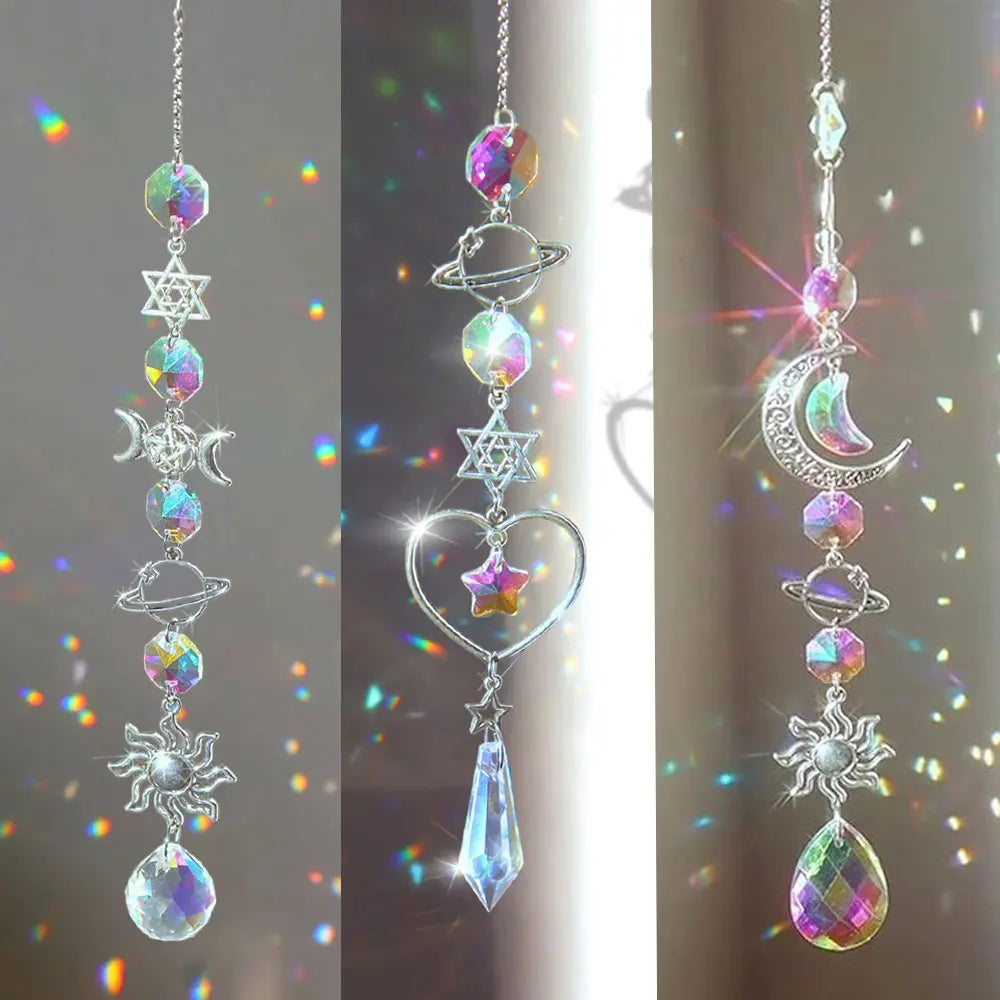 Crystal Wind Chime Rainbow Maker /Sun Catcher/ Dream Catcher Pendant/ Home/ Garden Decor Wind Chime, Holiday, Festival, Home Decor,