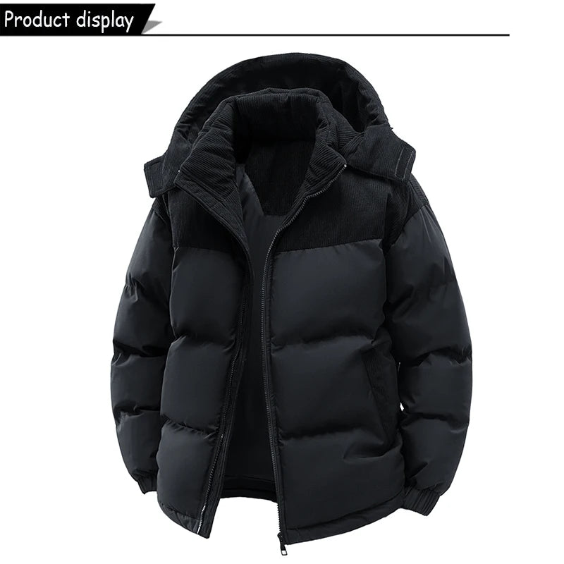 Autumn/ Winter Men Outdoor Removable Hooded Windbreak Jacket /Coats Men Warm Outwear Casual Fashion Solid Parkas/ Jacket Male Tops
