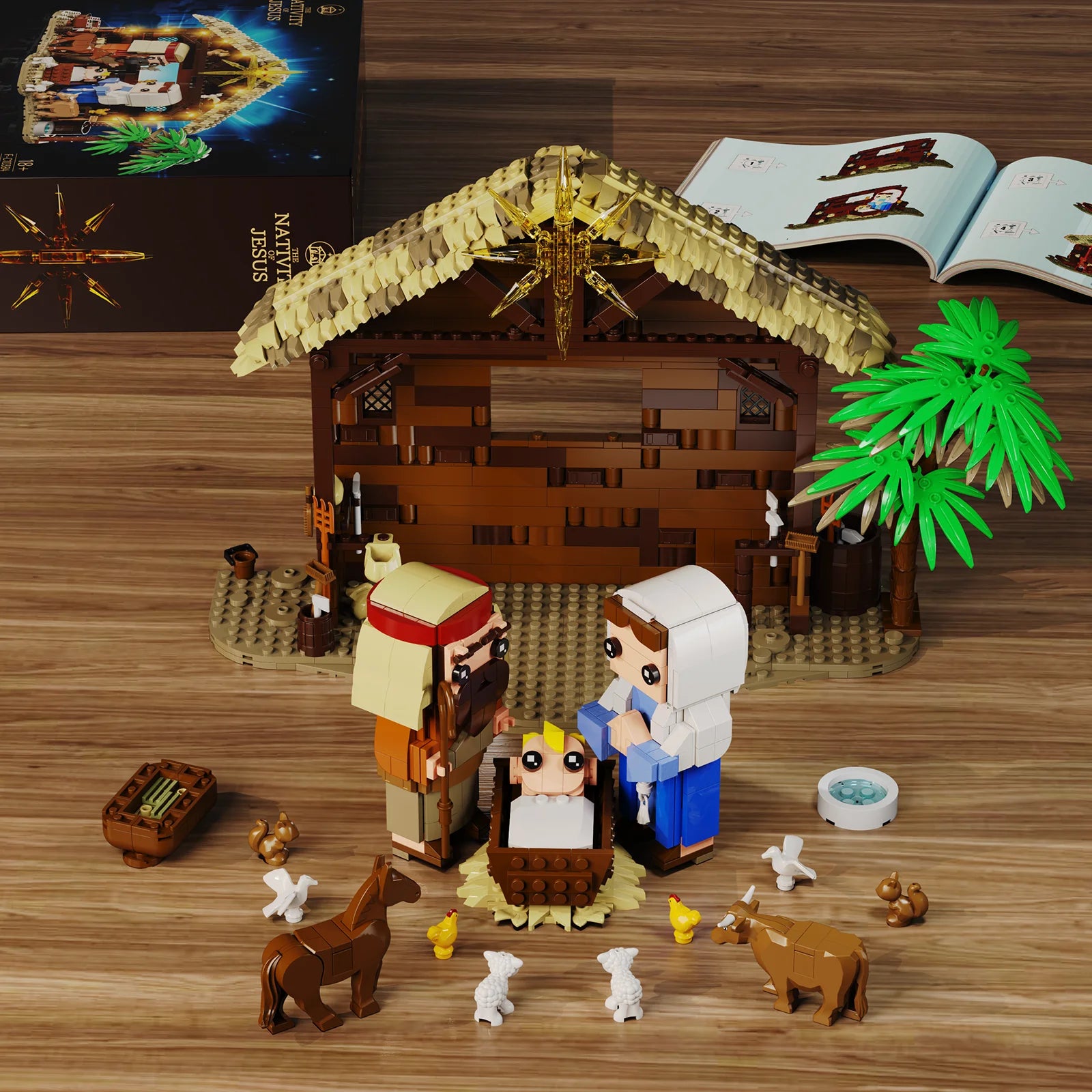 Jesus Building Block Set/ Home Decor/ The Nativity Building Toy of Faith Series, Bible Story Jesus Figures /Model Room Decoration