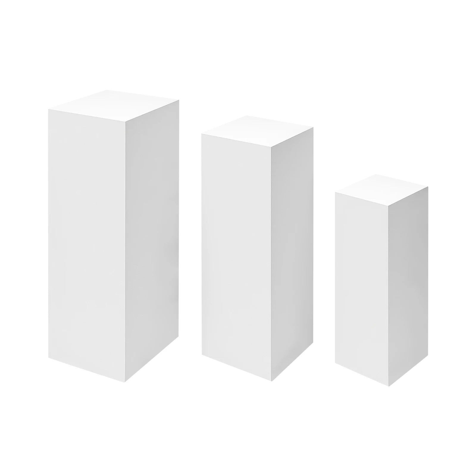 3PCS Square Metal Pedestal Stands, for Parties, Flower Display Rack, Dessert Table /Cube Display Pillars for Birthday/ Wedding