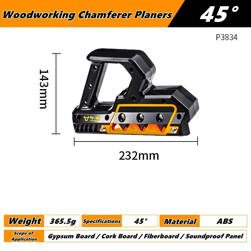 45°/60° Woodworking Chamferer Planers/ Plasterboard/ Quick Cutter Gypsum Board/ Hand Plane Drywall/ Edge Chamferer Trimmer