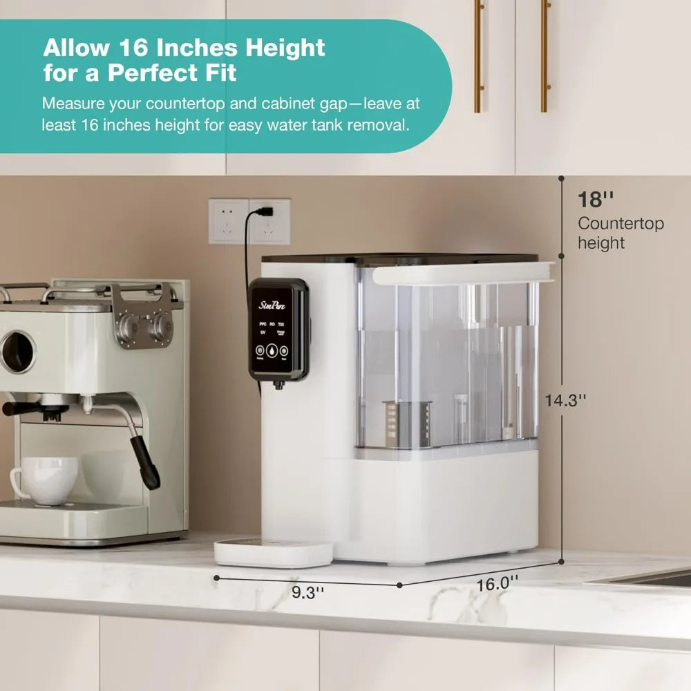 NEW-SimPure Y9A Under-Counter Alkaline RO System with 6-Stage Filtration and 300 Gallons Per Day Capacity