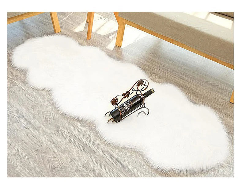 Imitation Sheepskin Carpet Fluffy Plush Rugs Luxury Fur Bedroom Bedside Carpet Living Room Sofa Area Rug Faux Wool Carpet